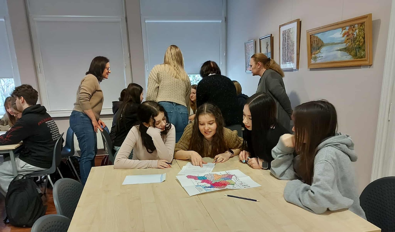 Uczniowie podczas warsztatów.