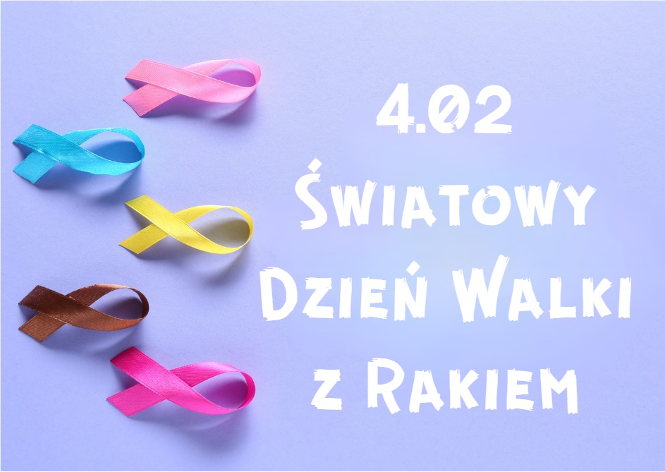 Plakat z datą Dnia Walki z Rakiem.