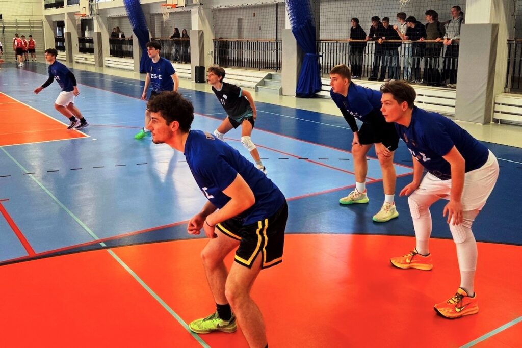 Siatkarze podczas meczu.