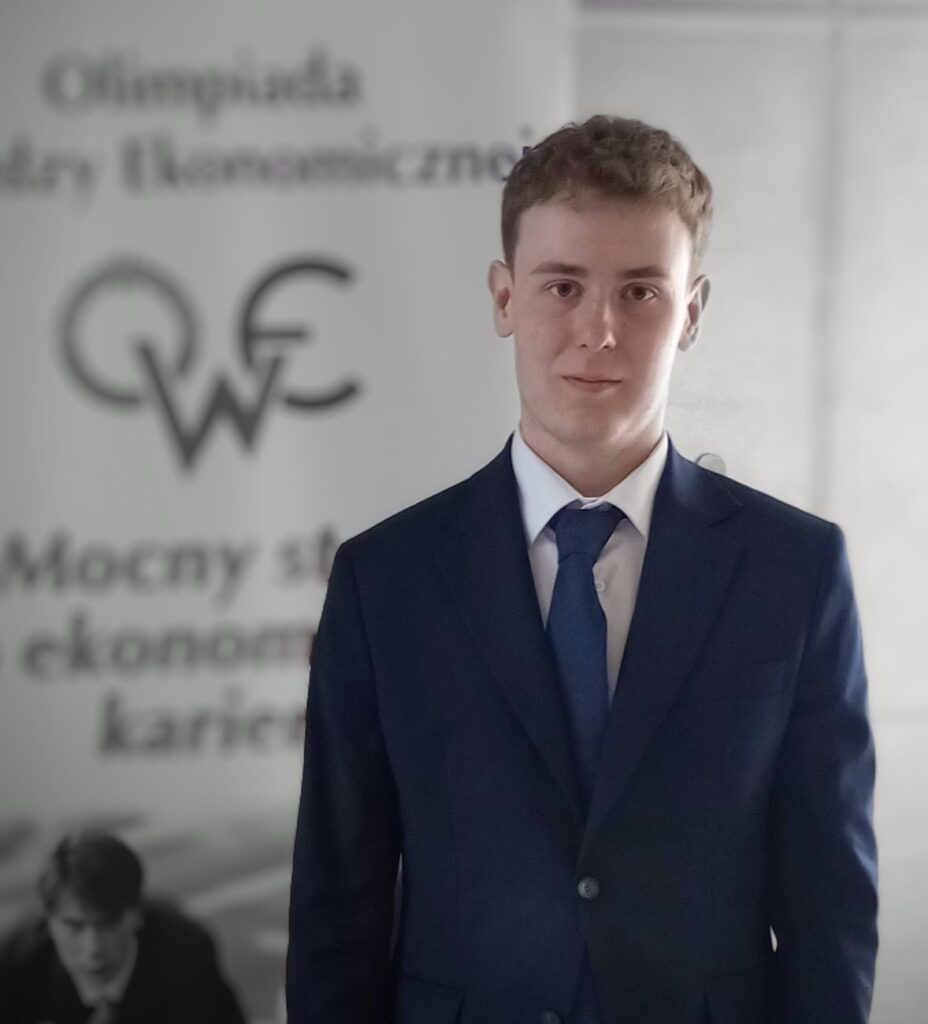 Zdjęcie ucznia przed Olimpiadą.